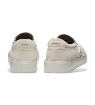 BOSS Gary Slon Beige Leder Hausschuhe