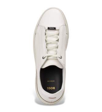 BOSS Gary Tenn leather shoes white