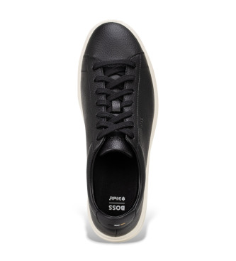 BOSS Sneakers in pelle martellata nera