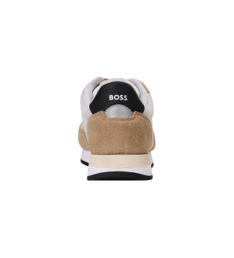 BOSS Kai Leather Sneakers white, brown