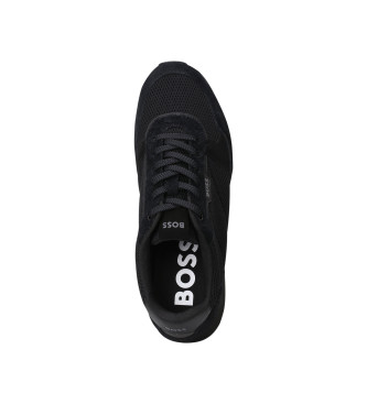 BOSS Kai Leren Sneakers zwart