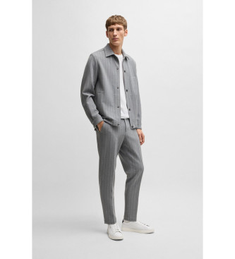 BOSS Kieran lder sneakers vit