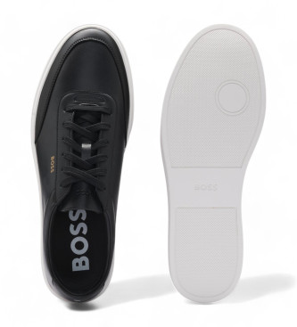 BOSS Kieran Sneakers i lder, sort