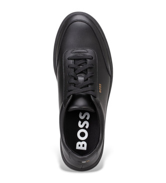 BOSS Kieran Leder Sneakers schwarz