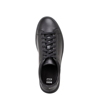 BOSS Kieran Leder Sneakers schwarz