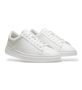 BOSS Kieran Tenn vita lädersneakers