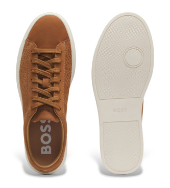 BOSS Kieran Tenn - Baskets en cuir marron
