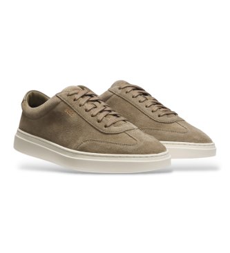 BOSS Baskets en cuir Kieran Tenn vert
