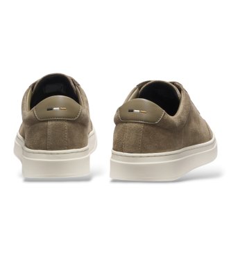 BOSS Baskets en cuir Kieran Tenn vert