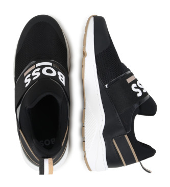 BOSS Black leather trainers