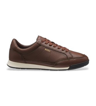 BOSS Sneakers in pelle Nitan marrone