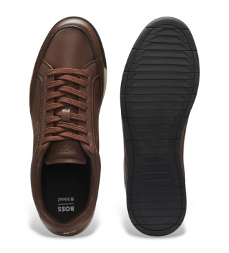 BOSS Sneakers in pelle Nitan marrone