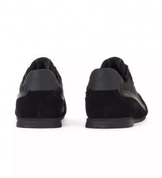 BOSS Chaussures Rusham Low-Top en cuir noir 