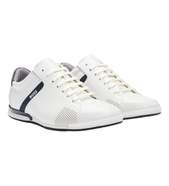 BOSS Saturn leather shoes white