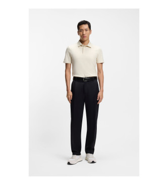 BOSS Vinston beige leather trainers