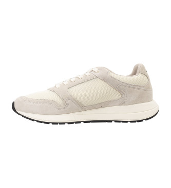 BOSS Vinston beige leather trainers