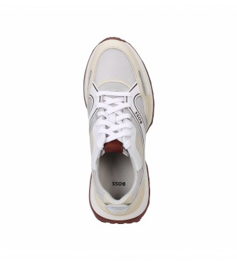 BOSS Jonah Sneakers Pannelli Texture bianca