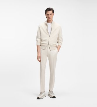 BOSS Sneaker in pelle Jonah Runn bianco, beige
