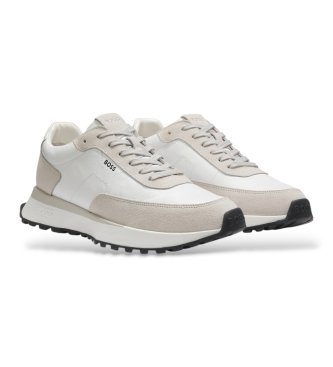 BOSS Sneaker in pelle Jonah Runn bianco, beige