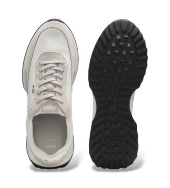 BOSS Sneaker in pelle Jonah Runn bianco, beige