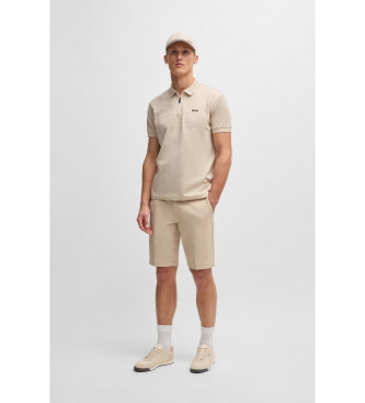 BOSS Beige Leder-Turnschuhe Titanium