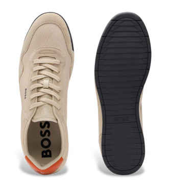 BOSS Sneakers in pelle beige titanio