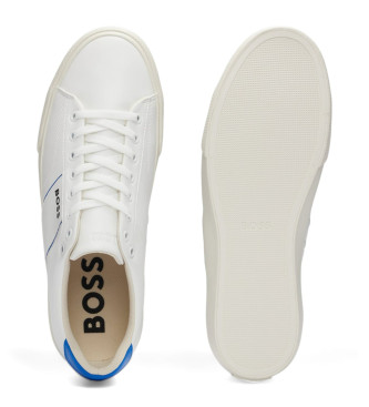 BOSS Trainers Aiden wit, blauw