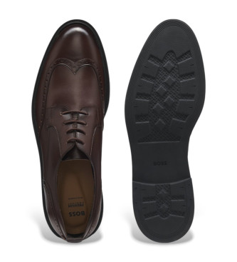 BOSS Calev brown leather shoes