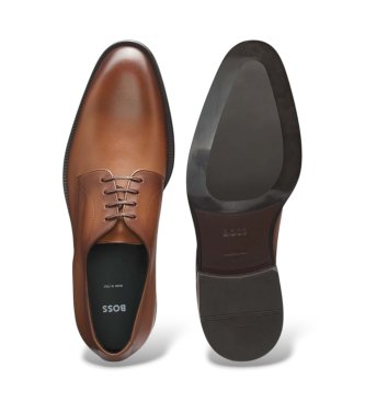 BOSS Scarpe in pelle Derrek Derb marrone medio