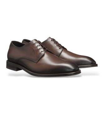 BOSS Scarpe in pelle Derrek Derb marrone scuro