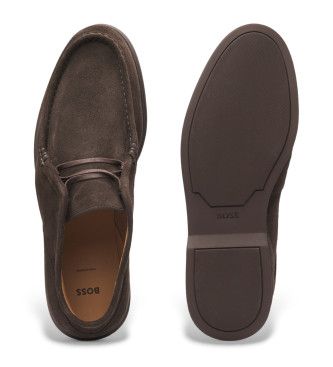 BOSS Bruine leren schoenen