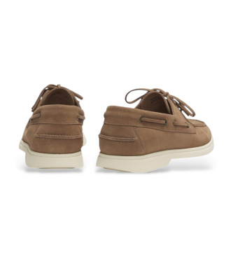 BOSS B�tskor i beige mocka med kontraster