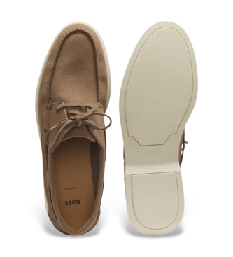 BOSS B�tskor i beige mocka med kontraster