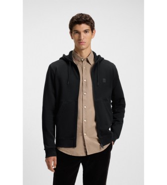 BOSS Schwarzes Sweatshirt mit Kapuze und Rei�verschluss