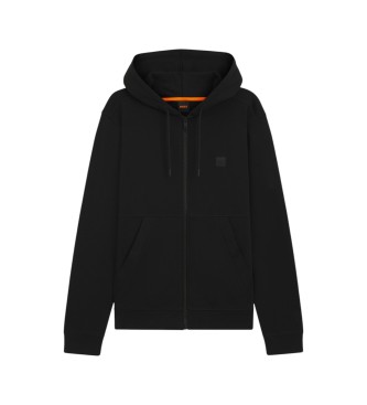 BOSS Schwarzes Sweatshirt mit Kapuze und Rei�verschluss