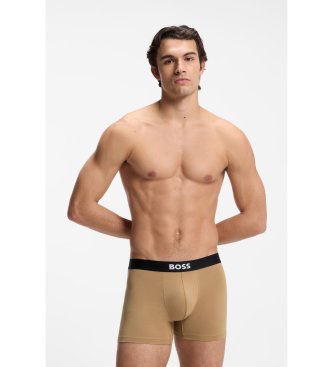 BOSS Set 3 Boxershorts Boss One beige und schwarz
