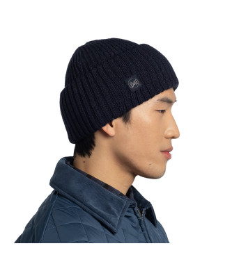 Buff Cappello in tricot acciaio blu navy