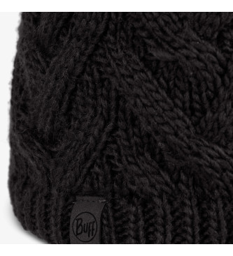 Buff Tricot en fleece muts Caryn donkergrijs