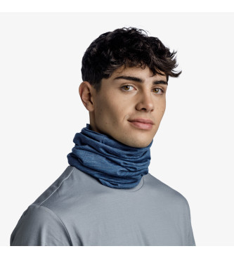 Buff Merino Lightweight Tubular Večplastne črte modre barve