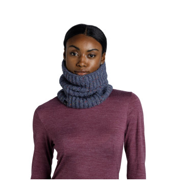 Buff Tricot and fleece tubular Kim blue