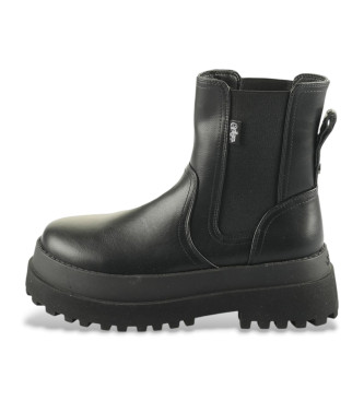 Buffalo Pluto Chelsea-Stiefel aus Leder schwarz