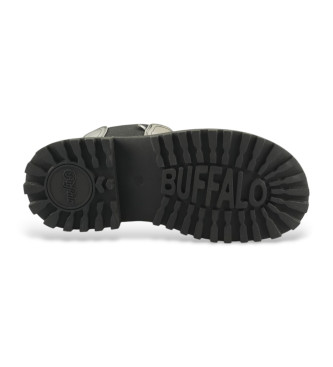 Buffalo Pluto Chelsea-Stiefel aus Leder schwarz