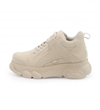 Buffalo Cld Corin nude leather sneakers - Platform height 5.5cm