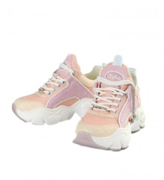 Buffalo Sneakers Binary Glam Glitter rosa