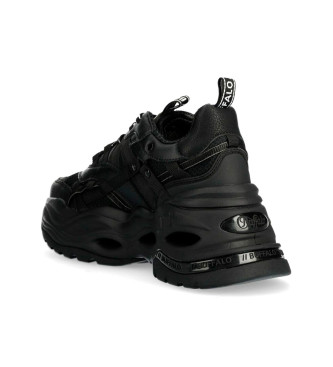 Buffalo Triplet Hollow Sneakers black -7cm platform height
