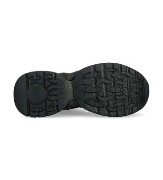 Buffalo Triplet holle sneakers zwart -7cm plateauhoogte