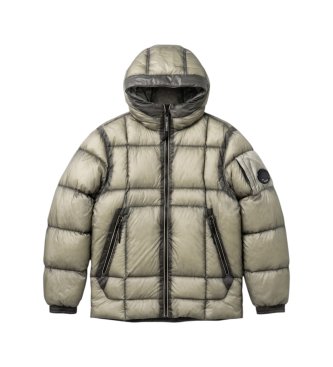 C.P. Company Kids Jaqueta acolchoada Feather cinza esverdeado