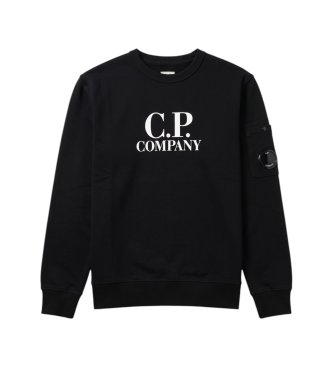 C.P. Company Kids Schwarzer Pullover mit Logo