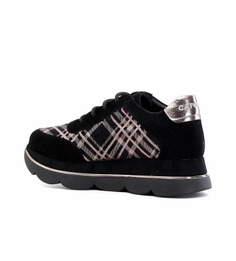 CAF NOIR Black Scamosciata leather sneakers
