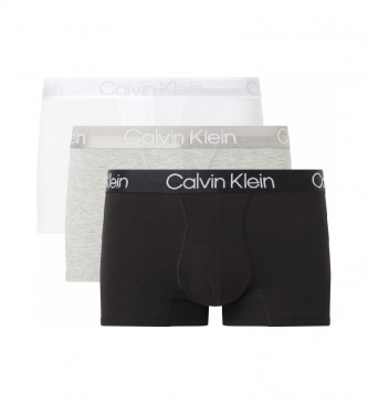 Calvin Klein Pack de 3 Boxers 000NB2970A UW6 negro, gris, blanco